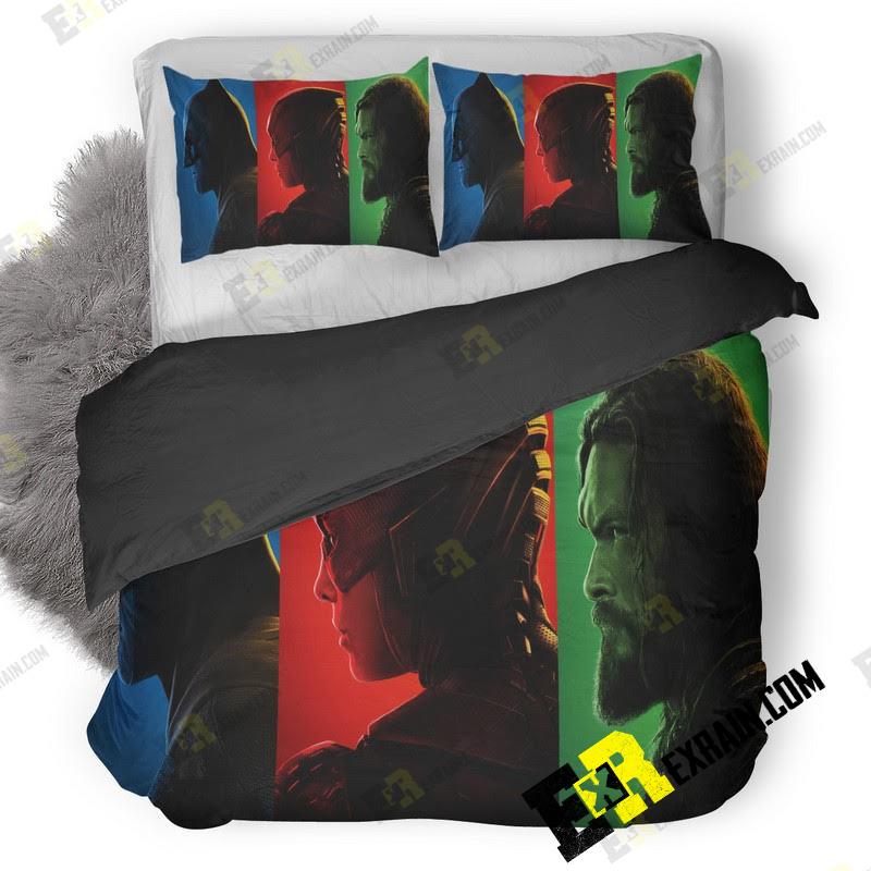 Batman Flash Aquaman Justice League 3D Customized Duvet Cover Bedding Set