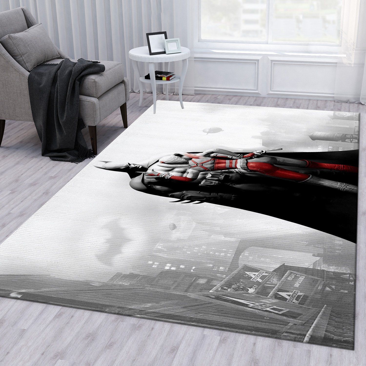Batman Ft Harley Quinn Rectangle Rug – Custom Size And Printing
