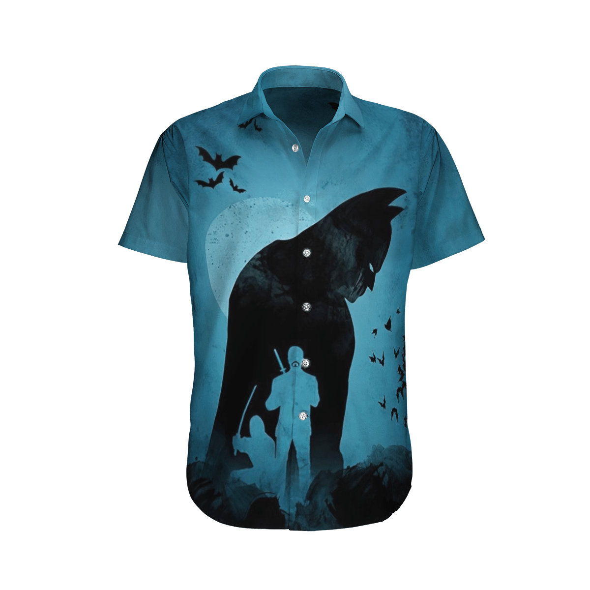 Batman Shadow with Ninja Hawaiian Shirt