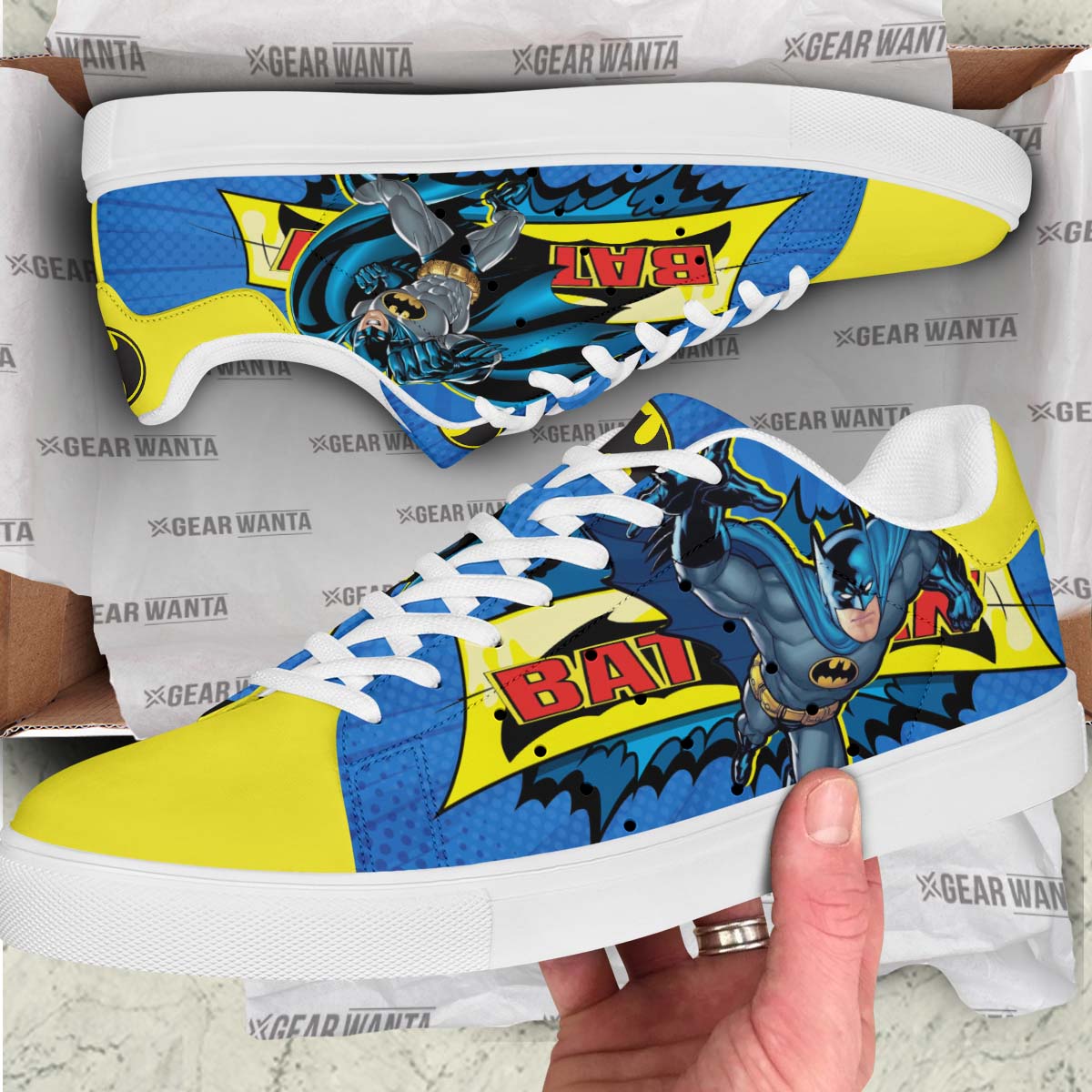 Batman Skate Shoes Custom Superheroes Sneakers