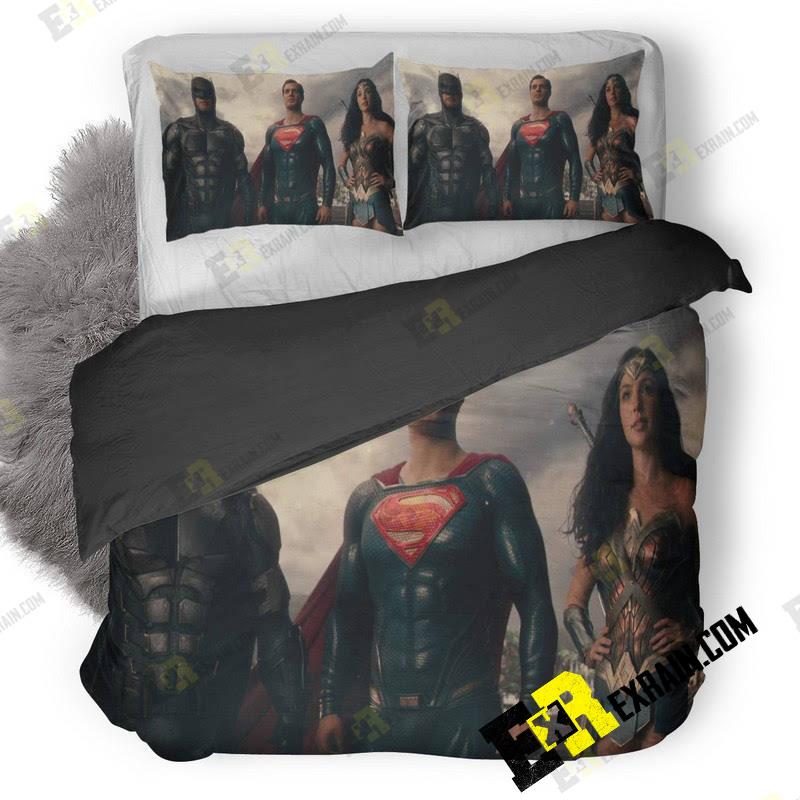 Batman Superman Wonder Woman In Justice League P1 3D Customized Duvet Cover Bedding Set