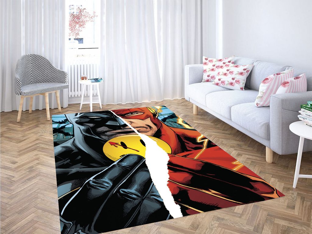 Batman The Flash The Button Living Room Modern Carpet Rectangle Rug