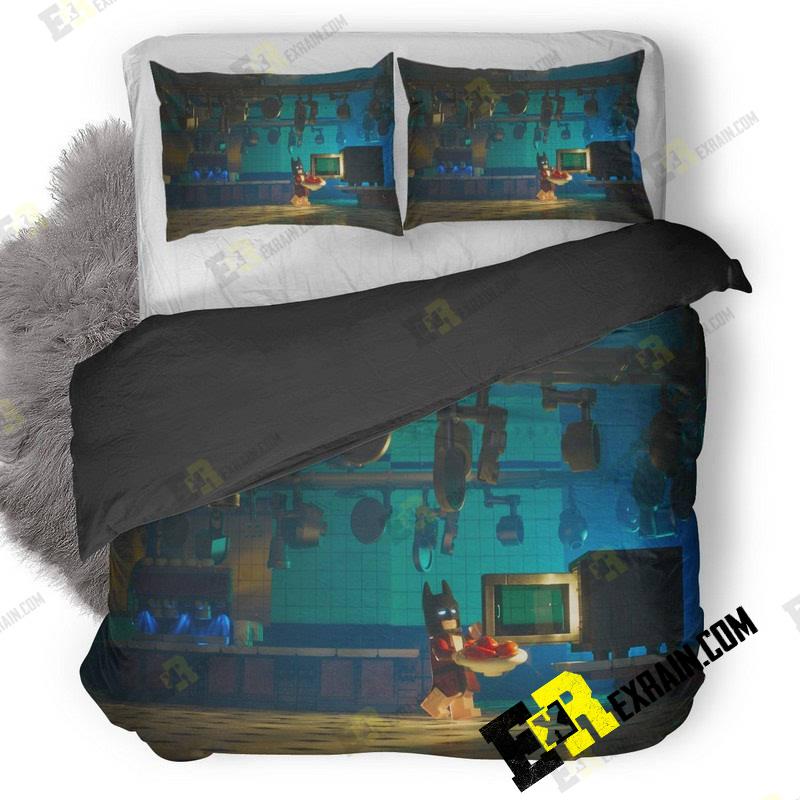 Batman The Lego Wallpaper 3D Customized Duvet Cover Bedding Set