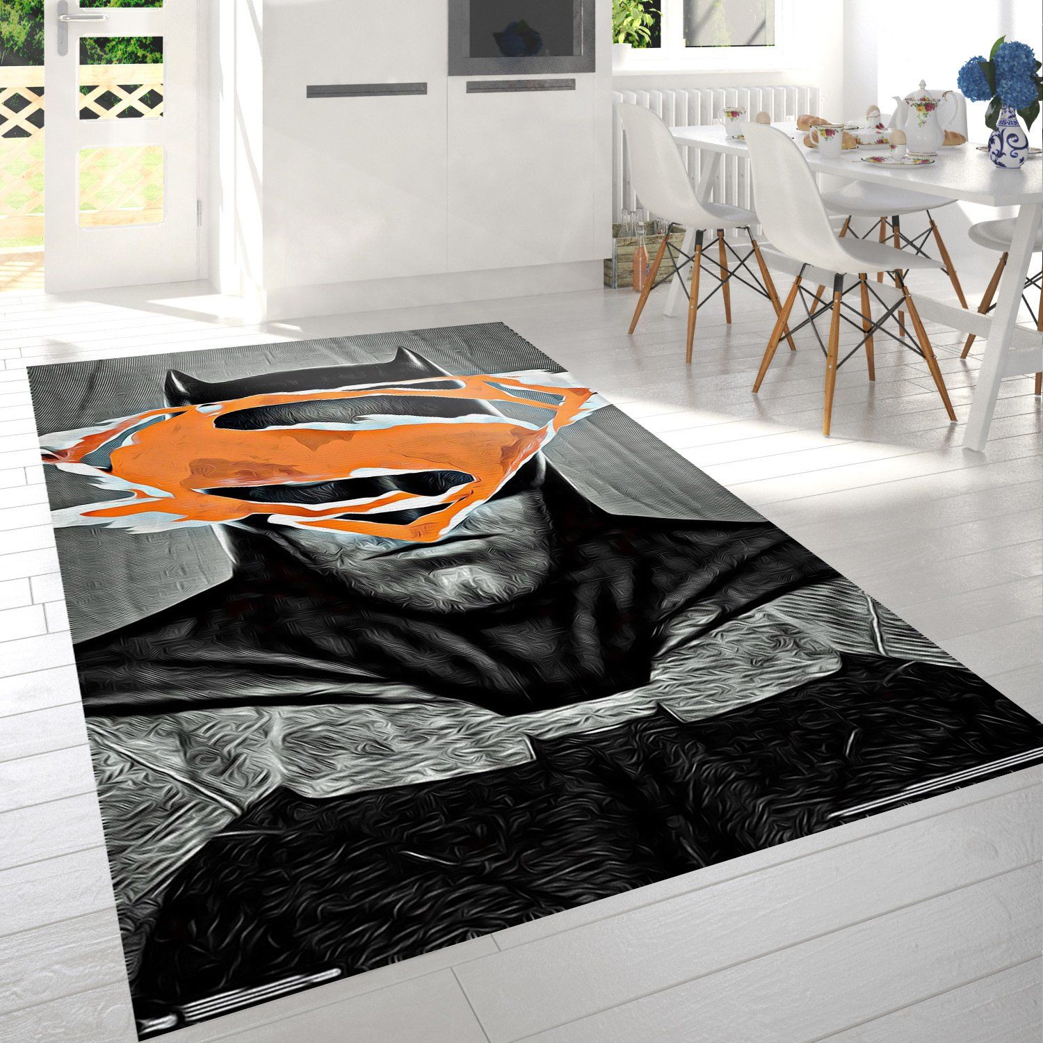 Batman V Superman Logo Rectangle Rug – Custom Size And Printing