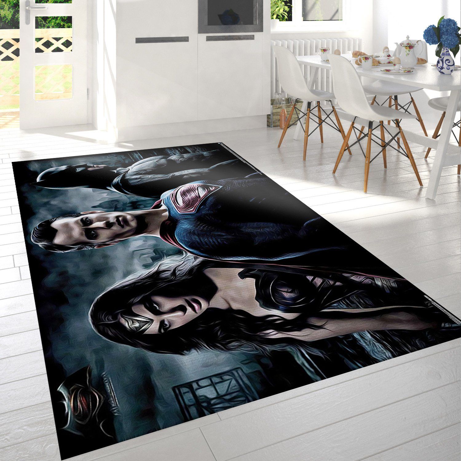 Batman V Superman Trio Rectangle Rug – Custom Size And Printing