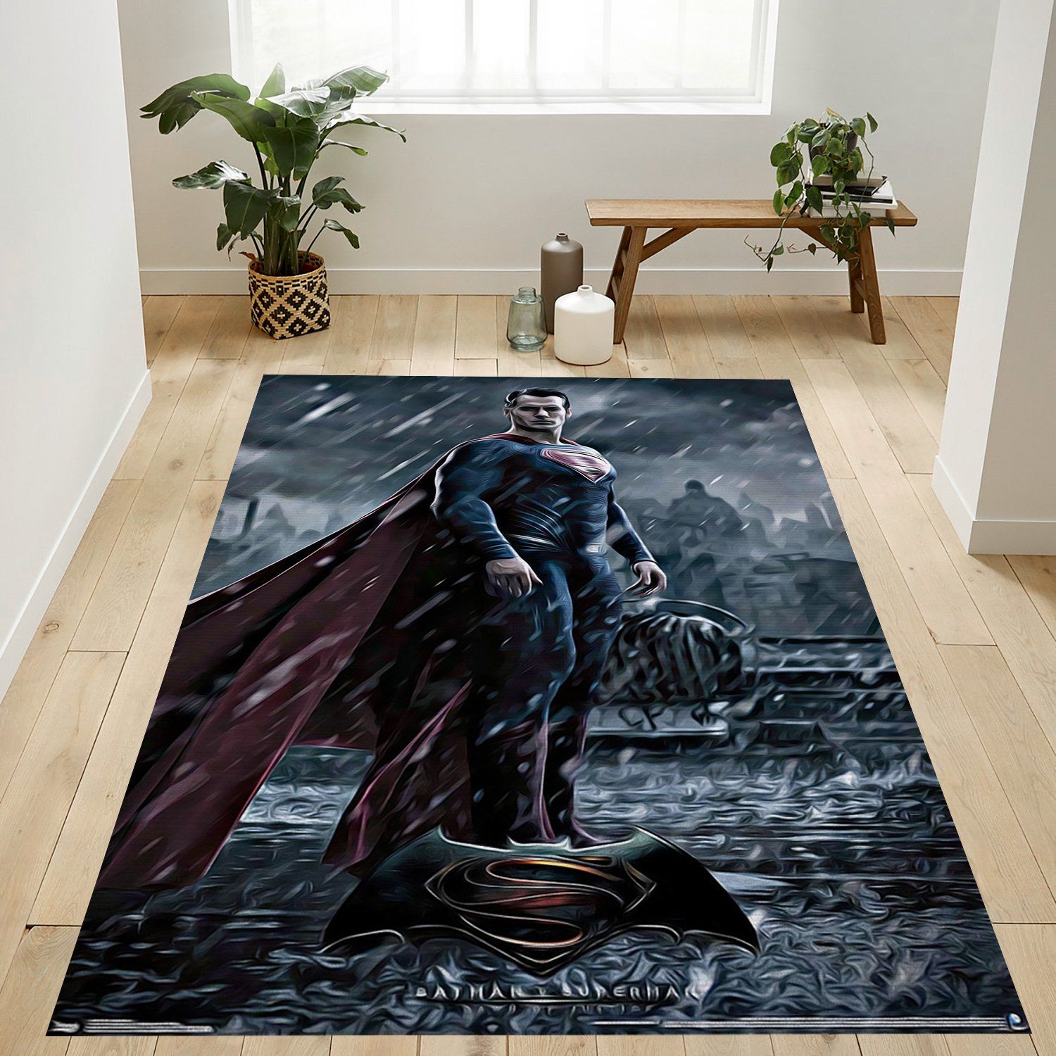 Batman Vs Superman Rectangle Rug – Custom Size And Printing