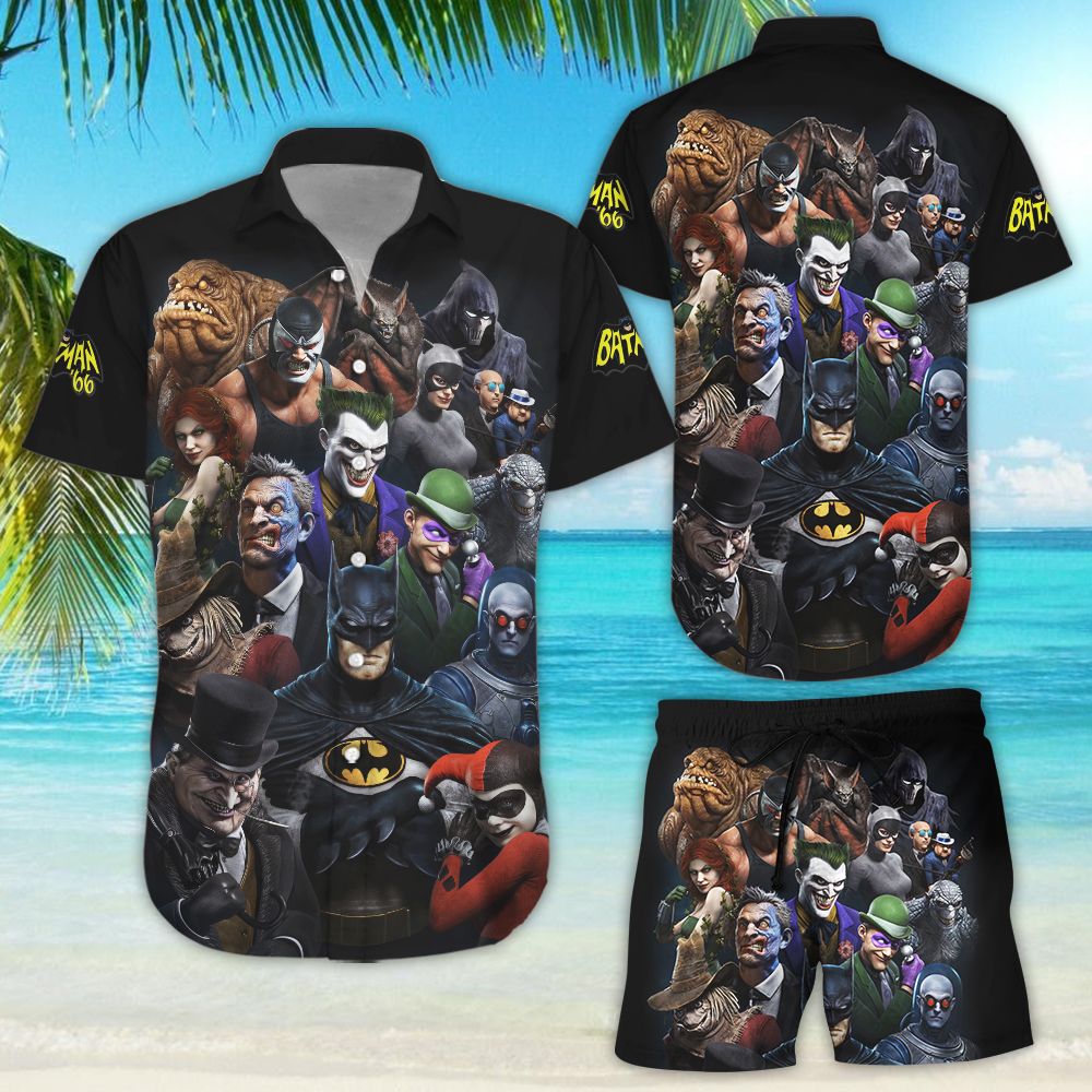 Batman with Villains Hawaiian Shirt
