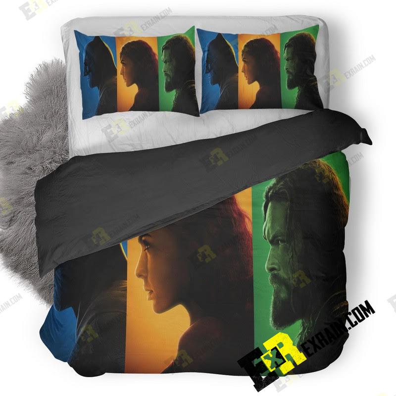 Batman Wonder Woman Aquaman Justice League 3D Customized Duvet Cover Bedding Set
