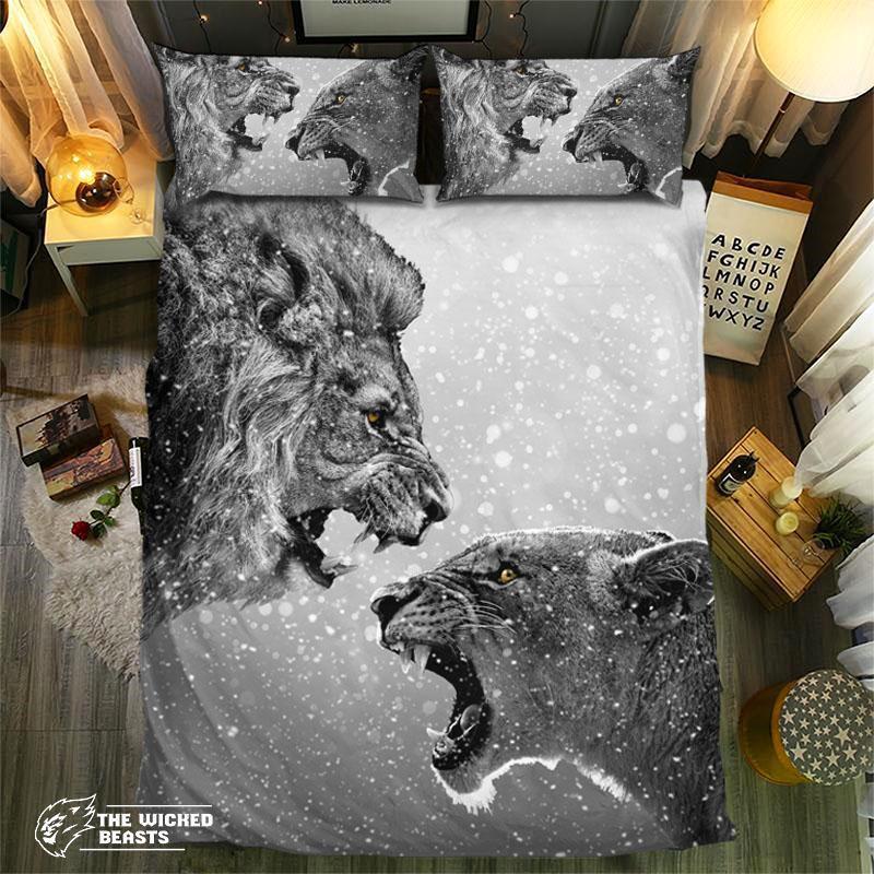 Battle Of Theexes Lion Collection 3D Customized Duvet Cover Bedding Set