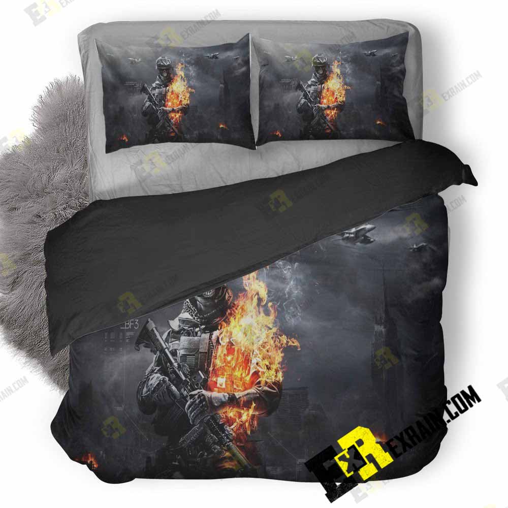 Battlefield Game 3D Customized Duvet Cover Bedding Set