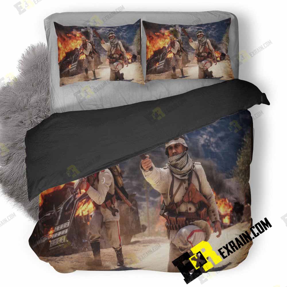 Battlefield Game Artwork Image 3D Customized Duvet Cover Bedding Set