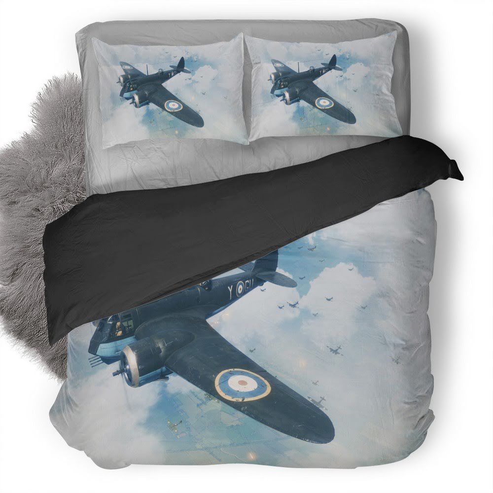 Battlefield Plane Fight 3D Customized Duvet Cover Bedding Set