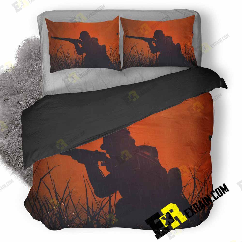 Battlefield Soldier Silhouette 1A 3D Customized Duvet Cover Bedding Set