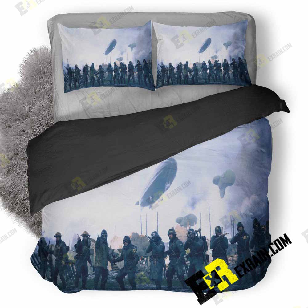 Battlefield Soldiers Zeppelin Army Guns U 3D Customized Duvet Cover Bedding Set