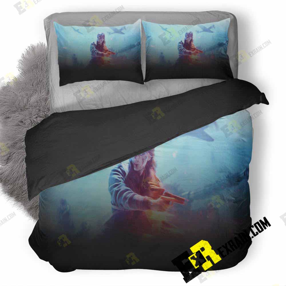 Battlefield V Warrior Girl 6U 3D Customized Duvet Cover Bedding Set