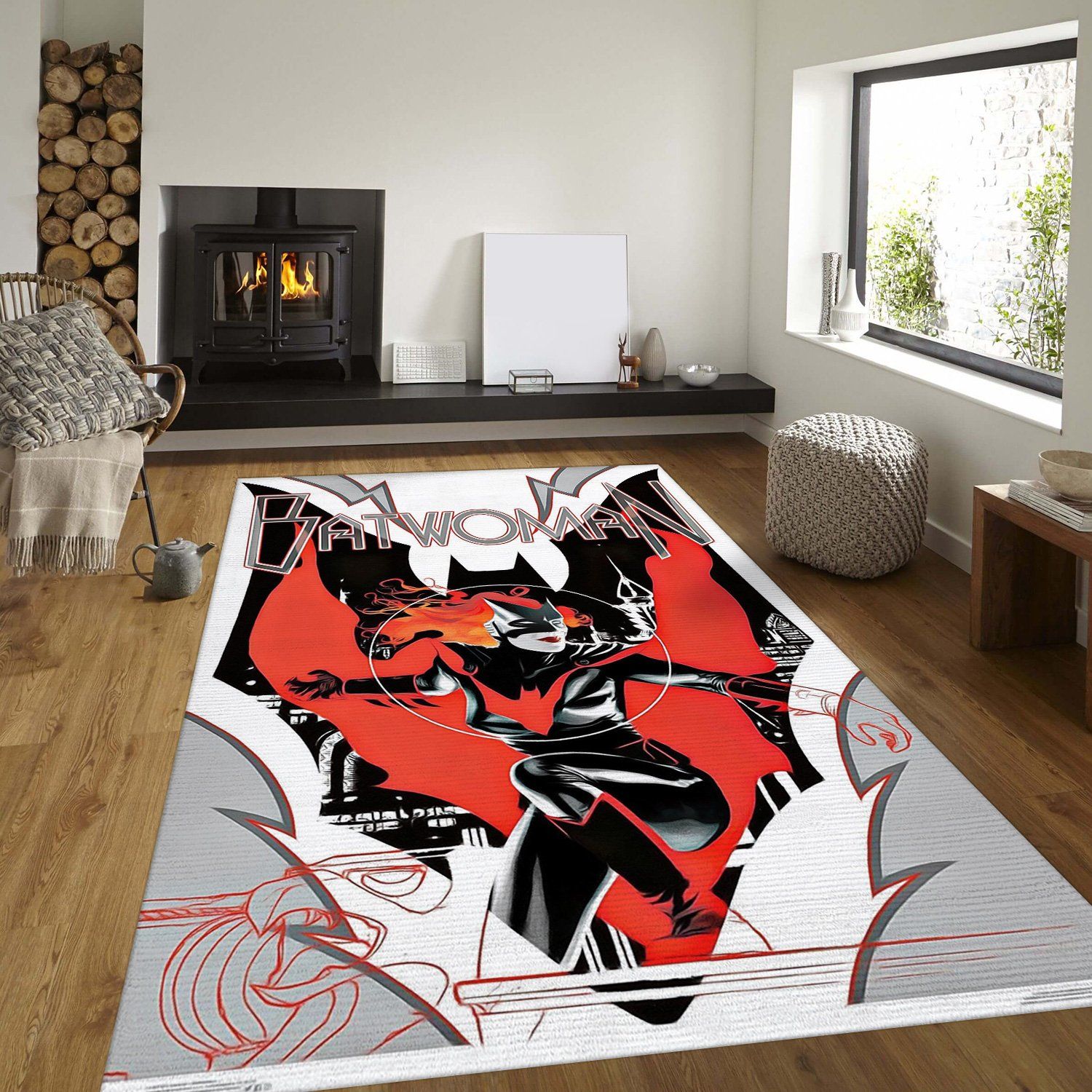 Batwoman Comics Rectangle Rug – Custom Size And Printing