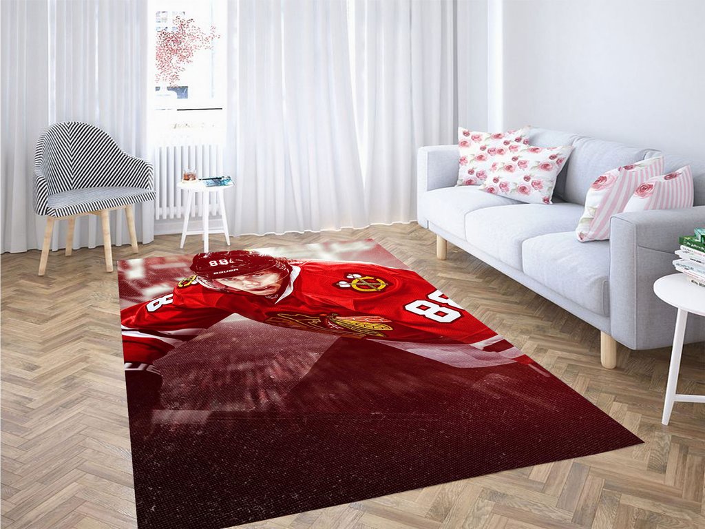 Bauer Blackhawks Player Living Room Modern Carpet Rectangle Rug