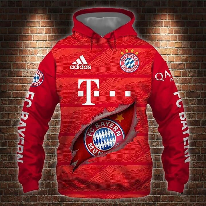Bayern munich logo ripped for fan 3D Hoodie