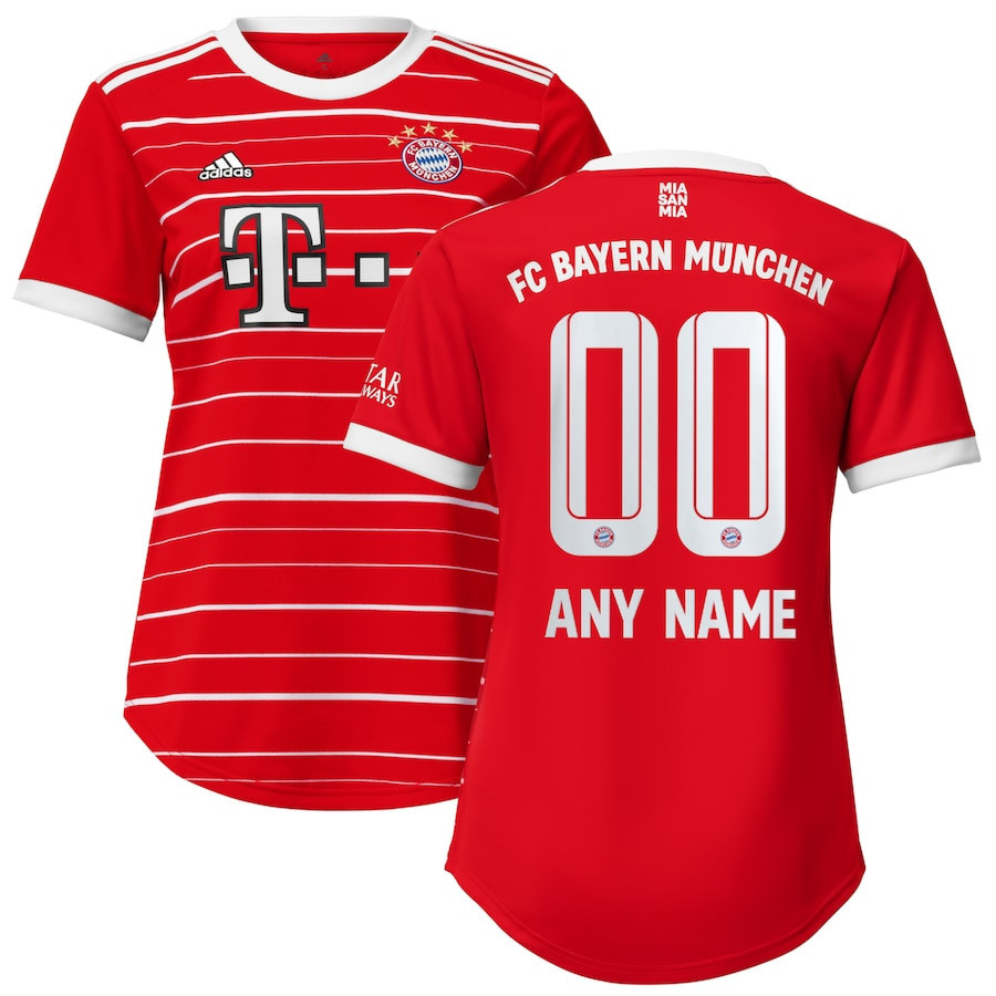 Bayern Munich Women 2022/23 Home Custom Soccer Jersey – Red