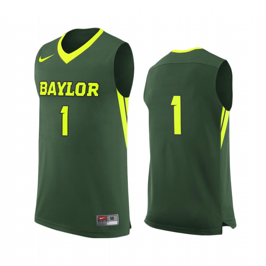 Baylor Bears #1 College Jersey - Green