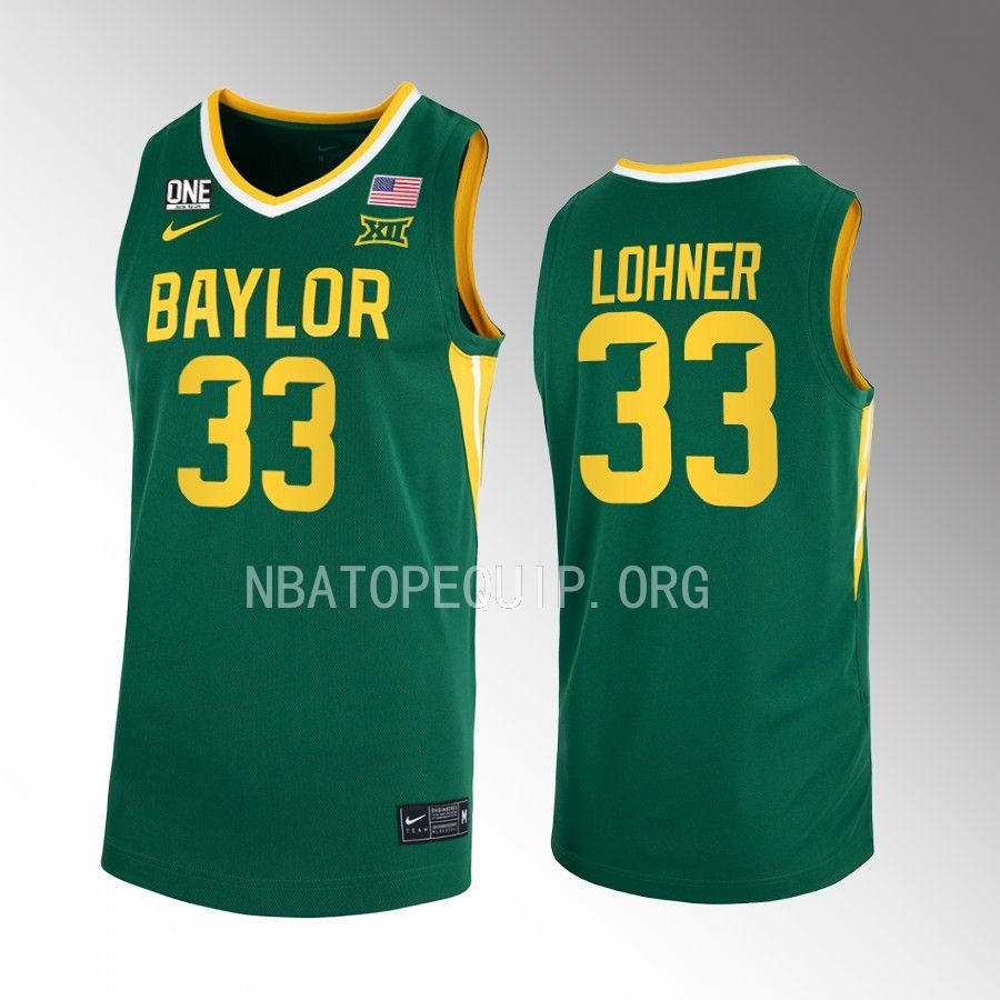 Baylor Bears Caleb Lohner Jersey 2022-23 College Green Uniform