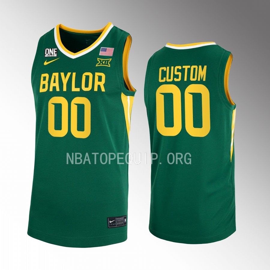 Baylor Bears Custom Jersey 2022-23 College Green Uniform