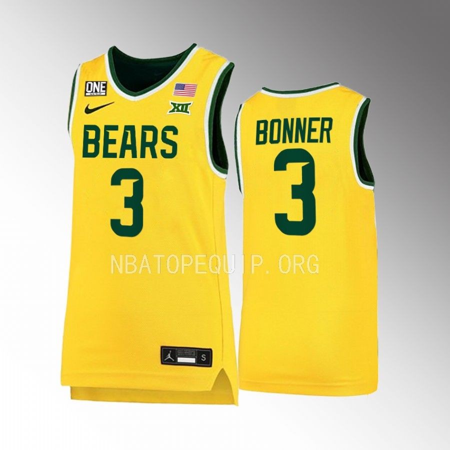 Baylor Bears Dale Bonner Jersey 2022-23 Alternate Gold Uniform