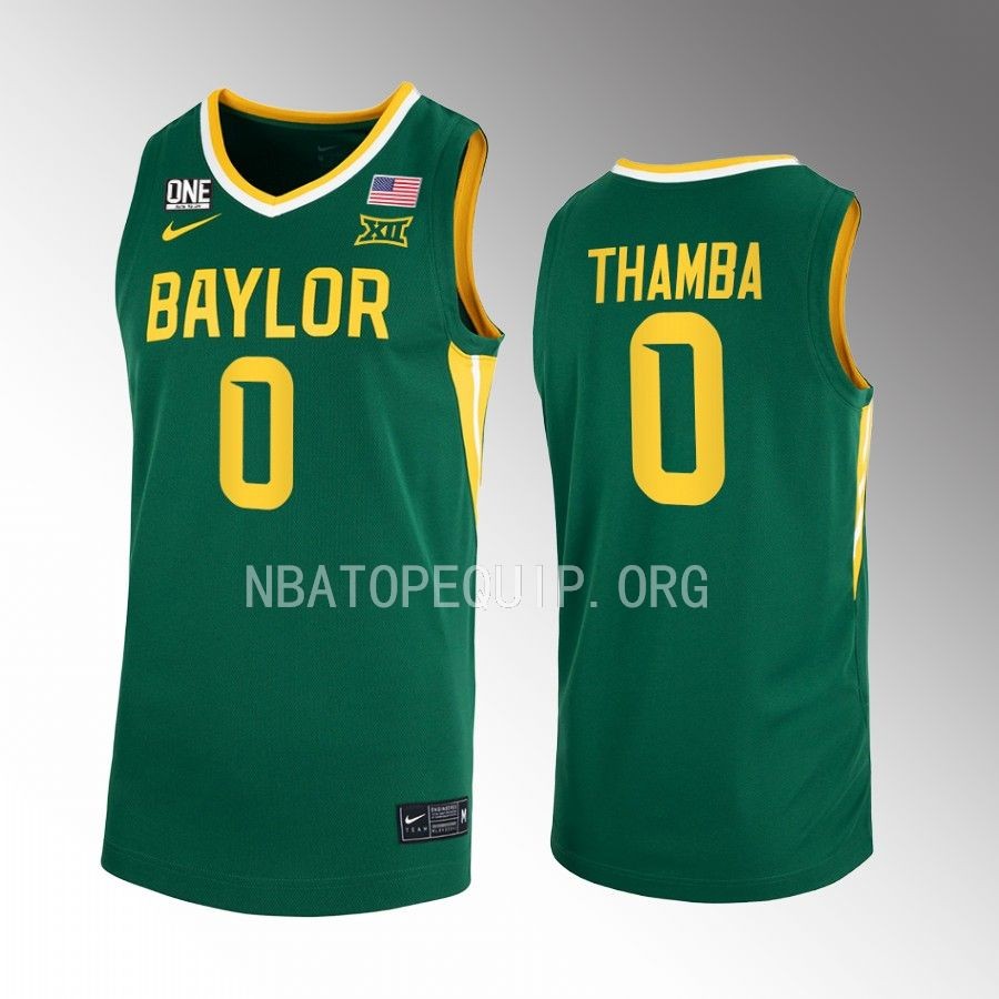 Baylor Bears Flo Thamba Jersey 2022-23 College Green Uniform