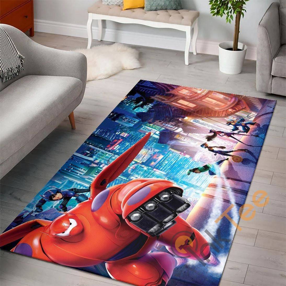 Baymax Big Hero Disney Movies Lover Designer Inspired Christmas Rectangle Rug