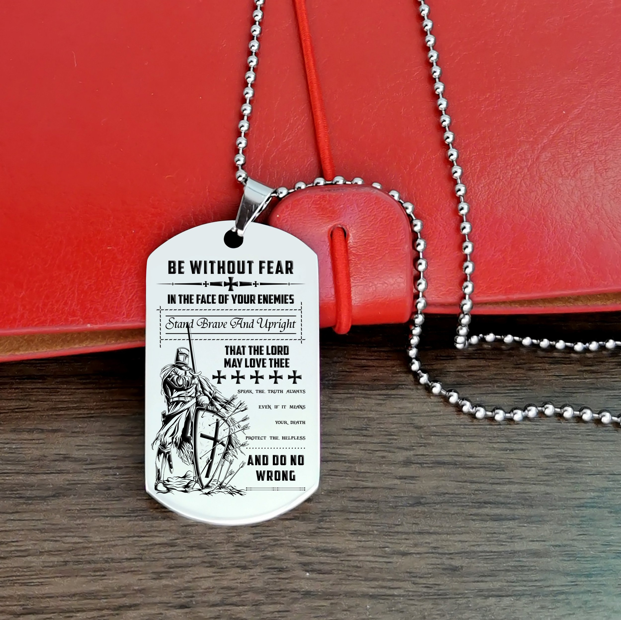 Be Without Fear – English – Knight Templar Dogtag