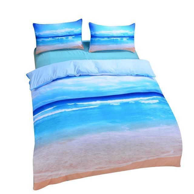 Beach Ocean View Art Hop 3D Customized Duvet Cover Bedding Set