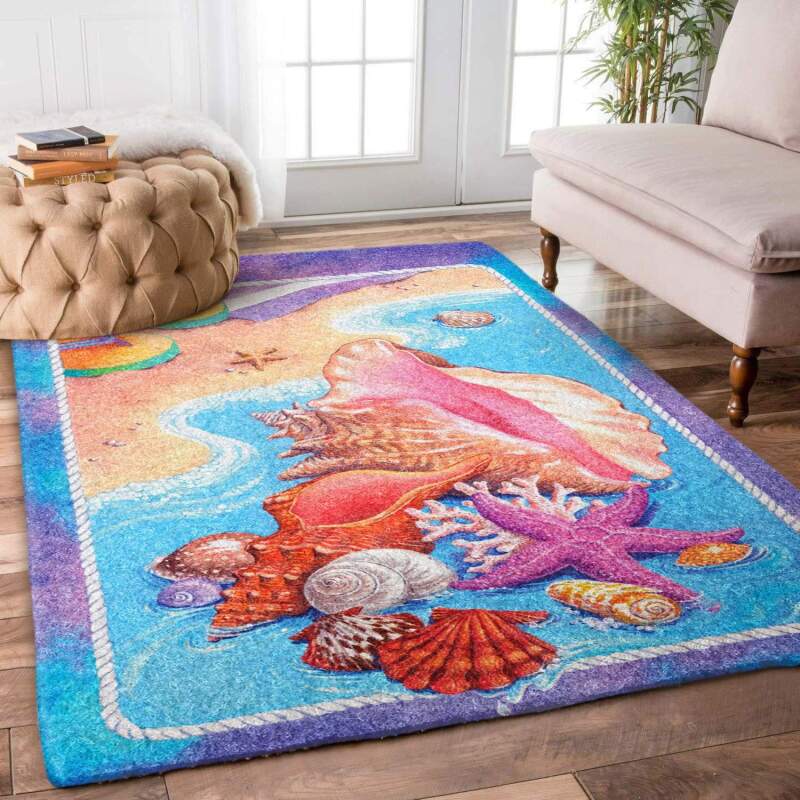 Beach Seashell Limited Edition Rectangle Rug