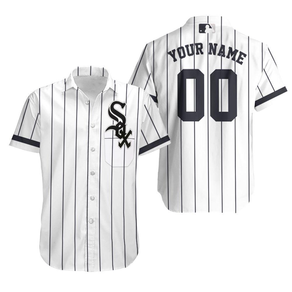 Beach Shirt Chicago White Sox Personalized Custom White Black 2019 Jersey Inspired Style Hawaiian Shirt