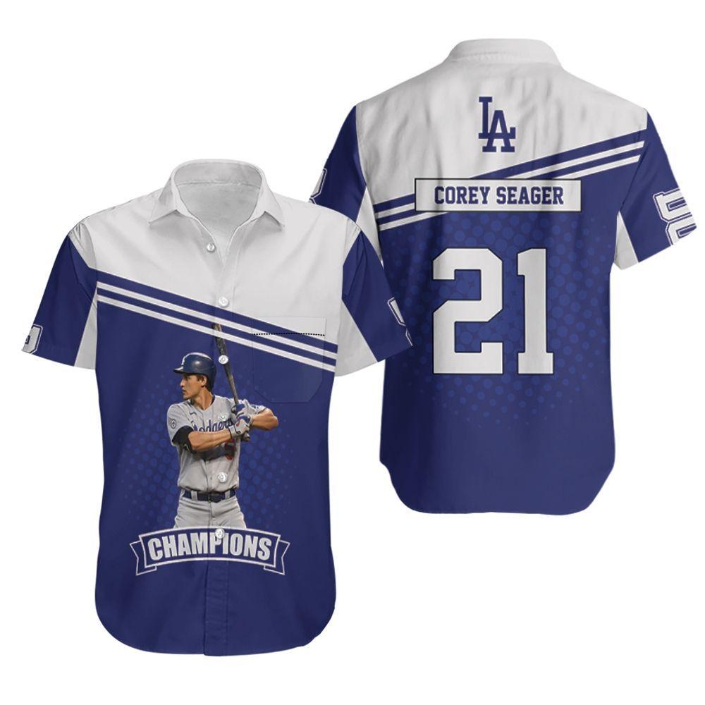 Beach Shirt Corey Seager 5 Los Angeles Dodgers Hawaiian Shirt