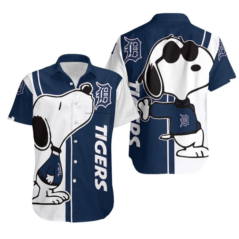 Beach Shirt Detroit Tigers Snoopy Lover 3D Printed Hawaiian Shirt