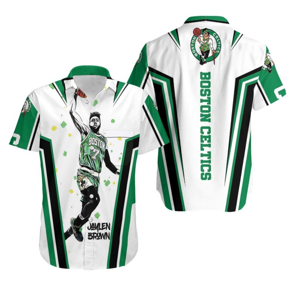 Beach Shirt Jaylen Brown 7 Boston Celtics Art Hawaiian Shirt