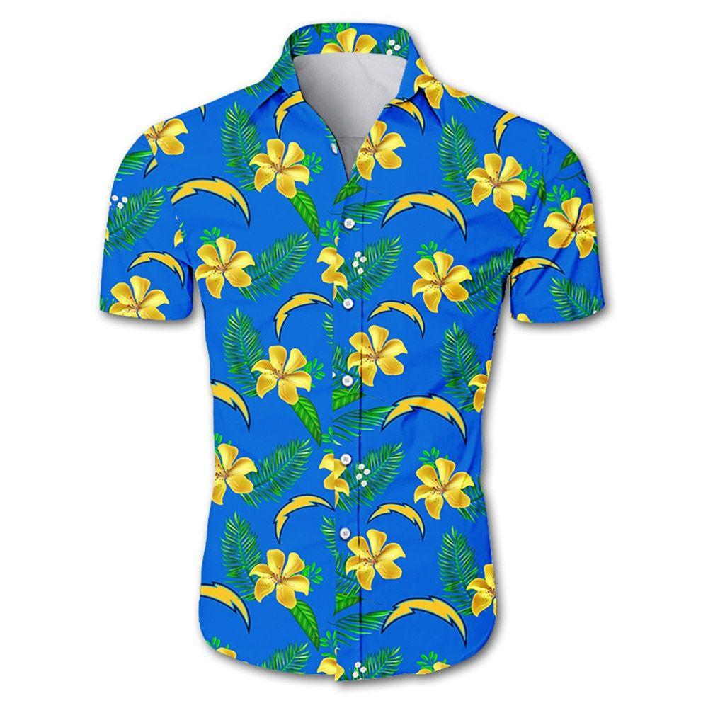 Beach Shirt Los Angeles Chargers Hawaiian Shirt Short Sleeve For Summer