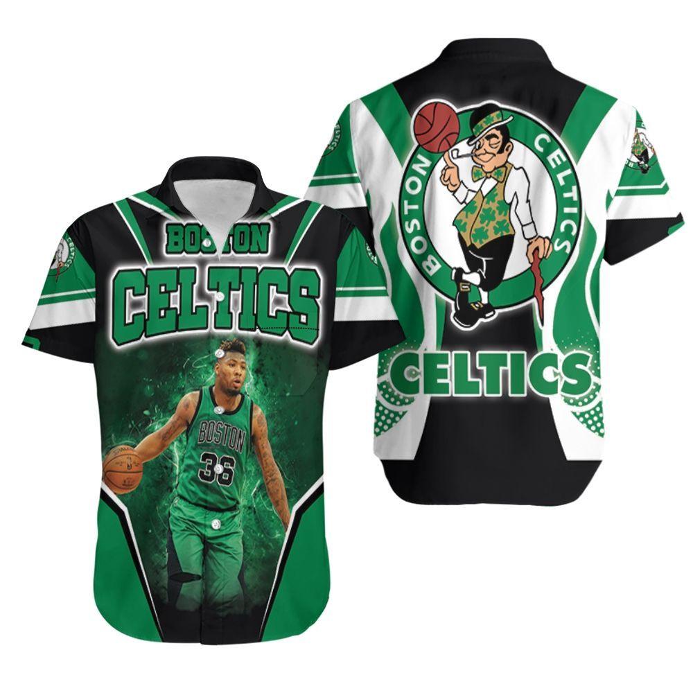 Beach Shirt Marcus Smart 36 Boston Celtics Wallpapers Hawaiian Shirt
