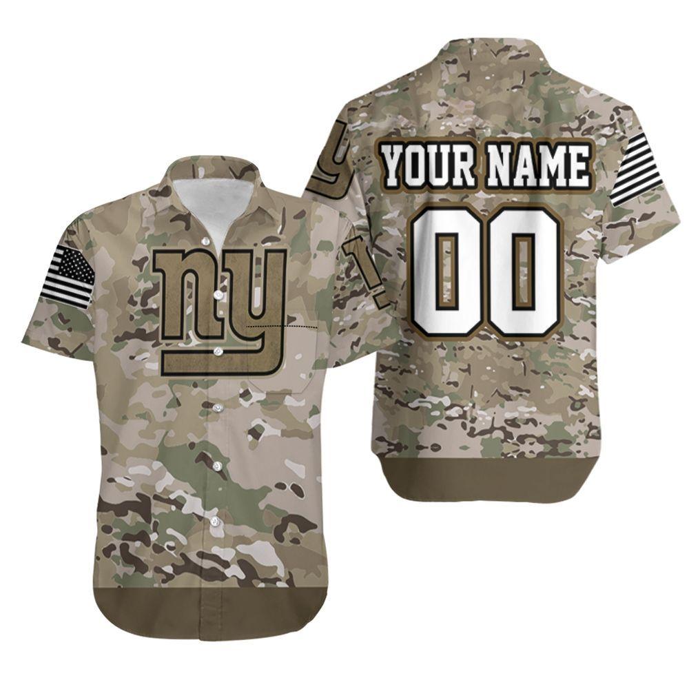 Beach Shirt New York Giants Camoflage Pattern 3D Personalized Hawaiian Shirt