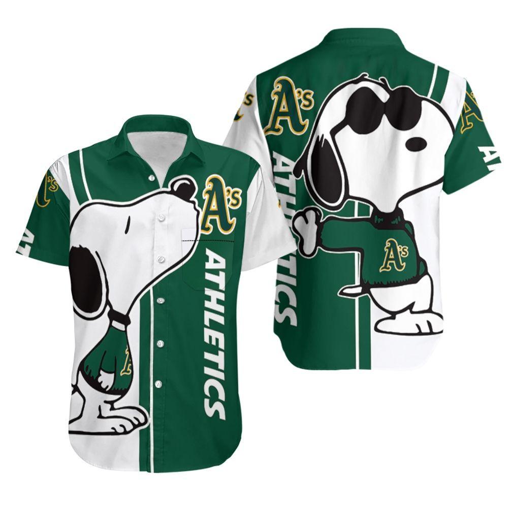 Beach Shirt Oakland Athletics Snoopy Lover 3D Printed Hawaiian Shirt