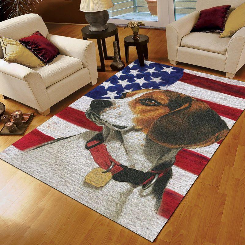Beagle American Carrying You Limited Edition Rectangle Rug