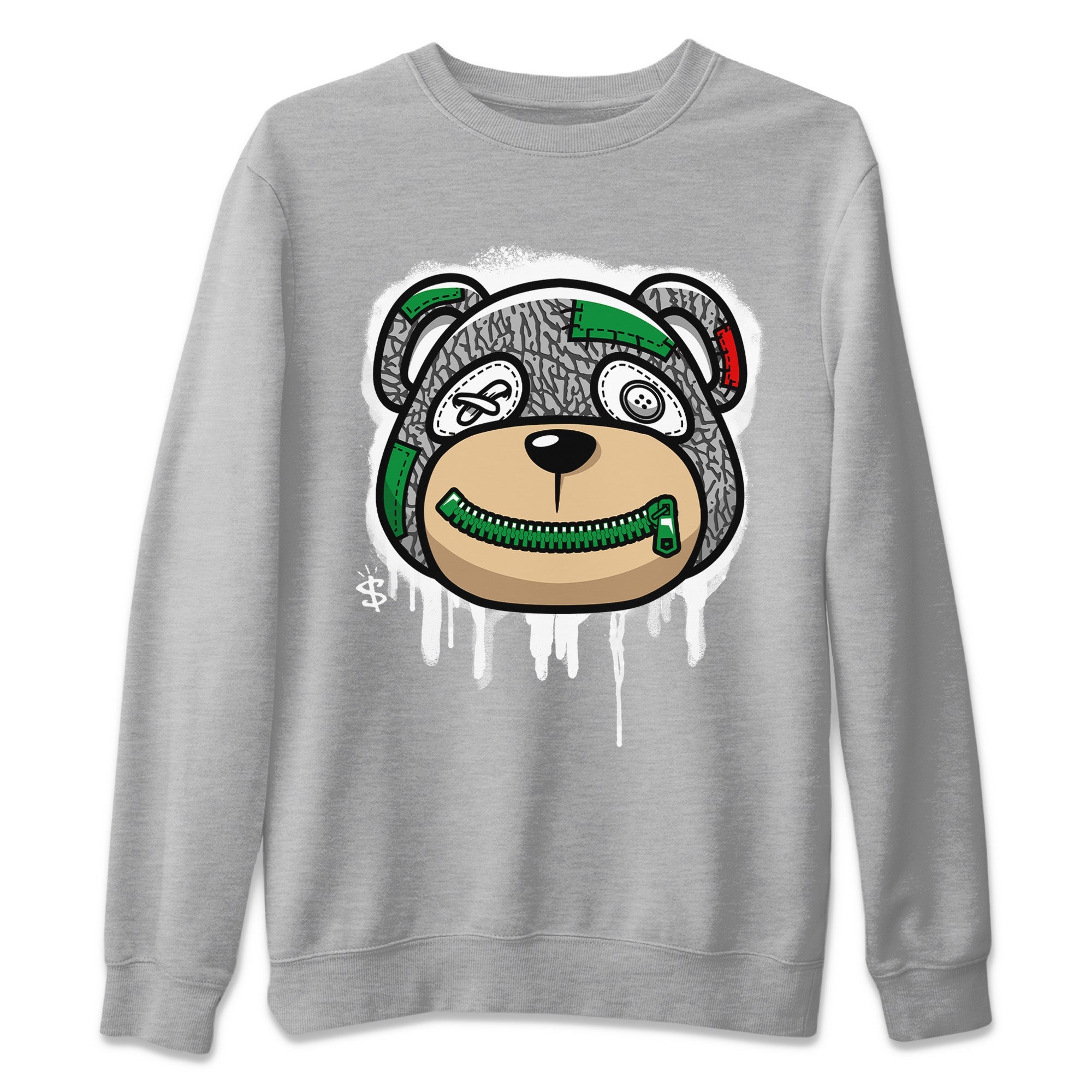Bear Face Unisex Sweater – Air Jordan 3 Lucky Green, Sneakers Matching Sweater