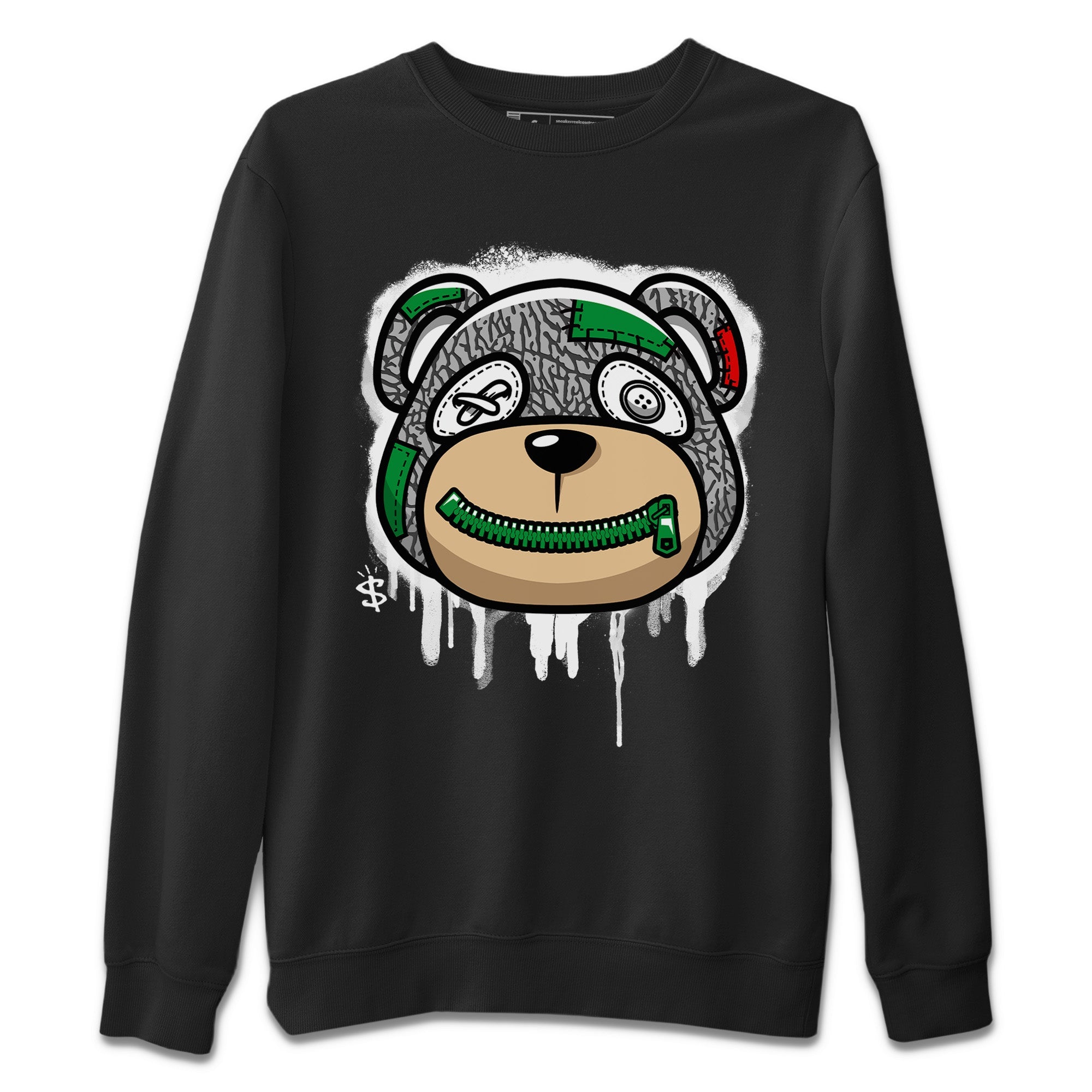 Bear Face Unisex Sweater – Air Jordan 3 Lucky Green, Sneakers Matching Sweater