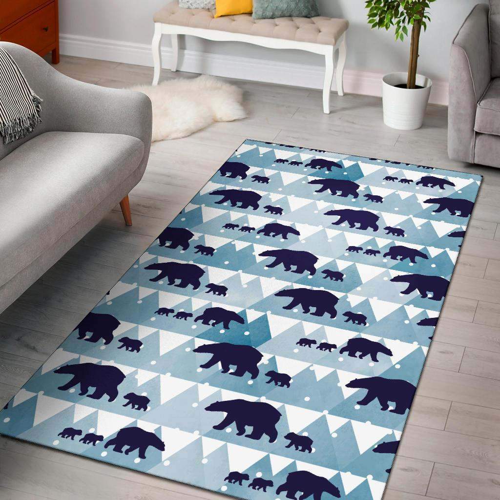 Bear Pattern Print Design Limited Edition Rectangle Rug