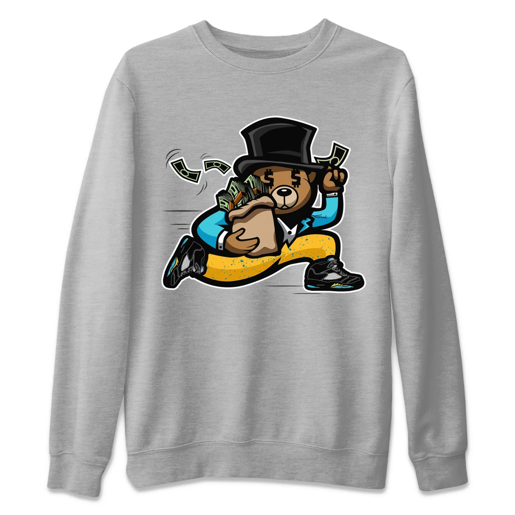 Bear Steals Unisex Sweater – Air Jordan 5 Aqua, Sneakers Matching Sweater