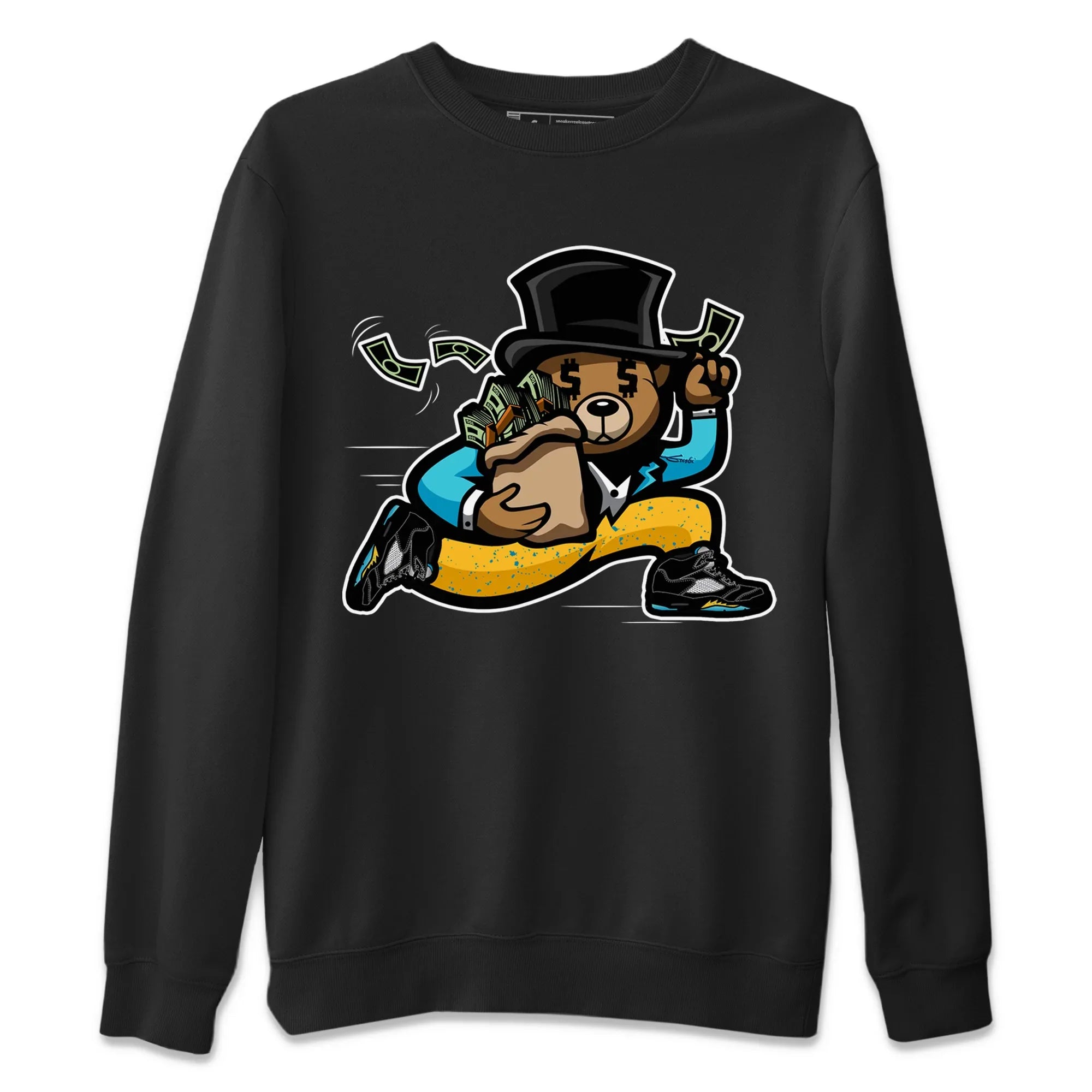 Bear Steals Unisex Sweater – Air Jordan 5 Aqua, Sneakers Matching Sweater