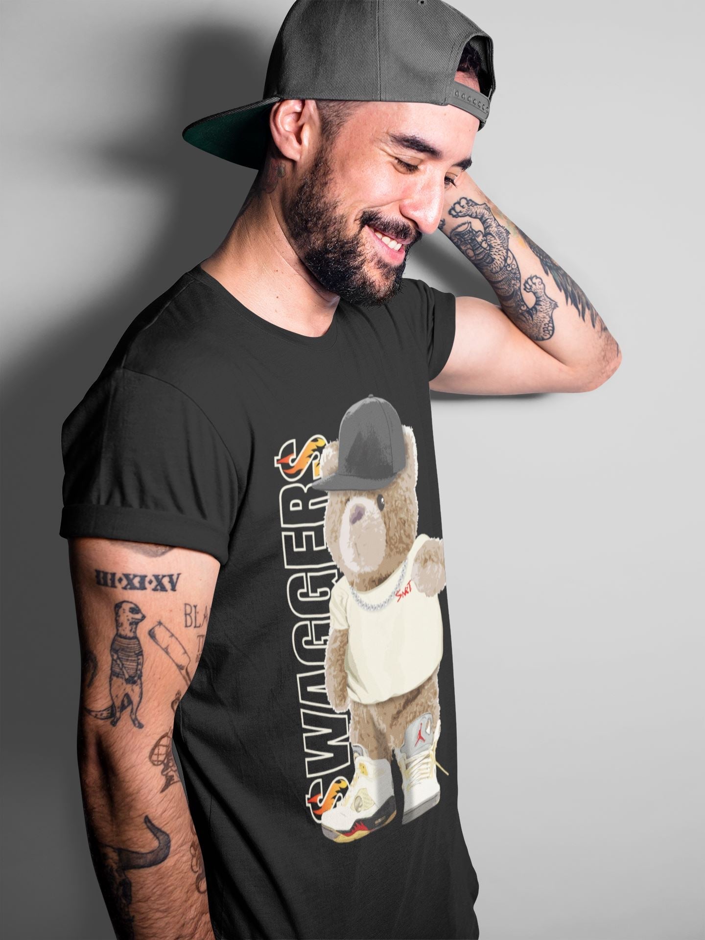 Bear Swaggers Unisex Sweater – Air Jordan 5 OFF-WHITE Sail, Sneakers Matching Sweater