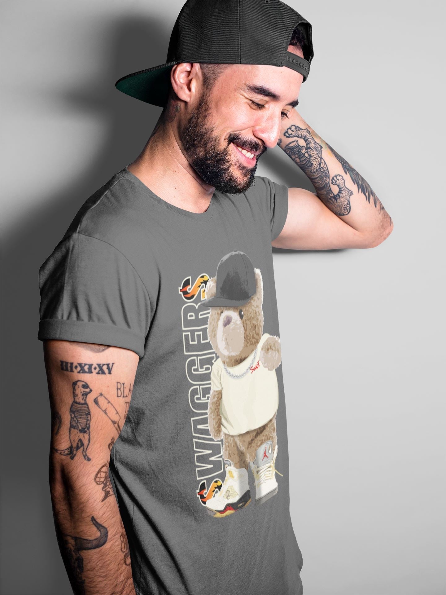 Bear Swaggers Unisex Sweater – Air Jordan 5 OFF-WHITE Sail, Sneakers Matching Sweater