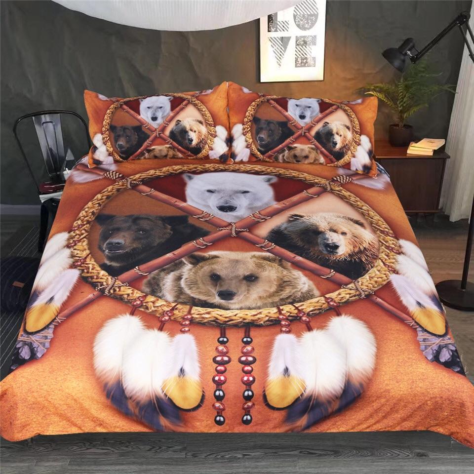 Bears Dreamcatcher 3D Customized Duvet Cover Bedding Set