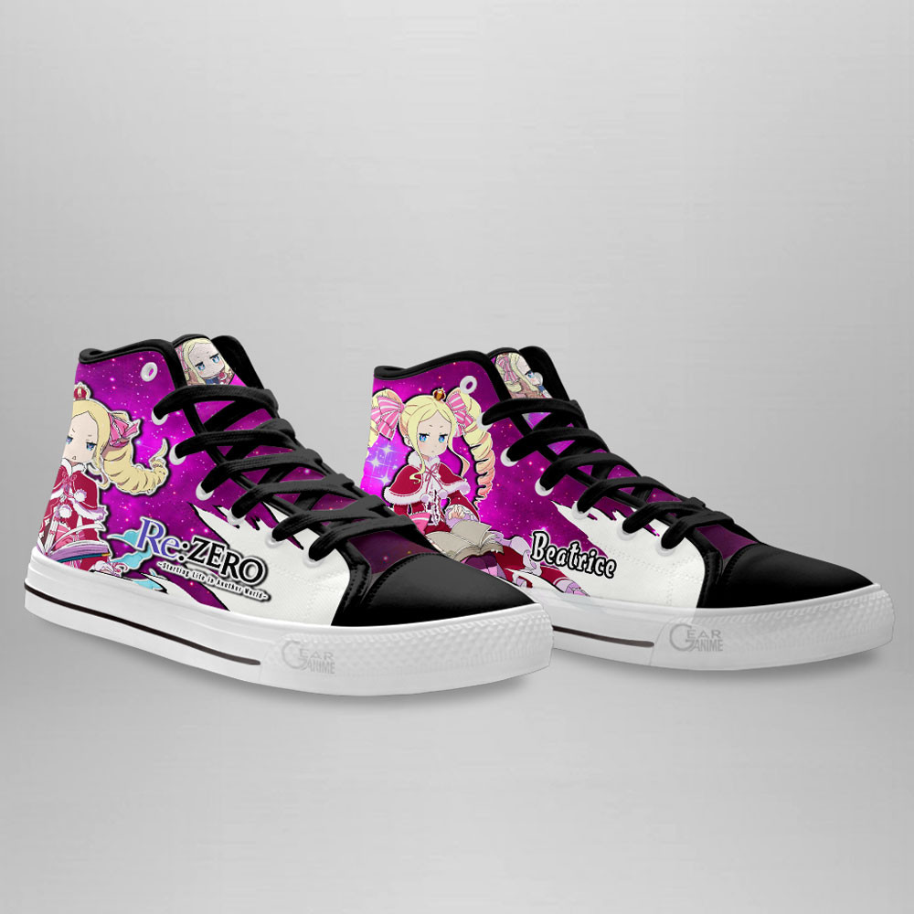 Beatrice High Top Shoes Custom Re:Zero Anime Sneakers